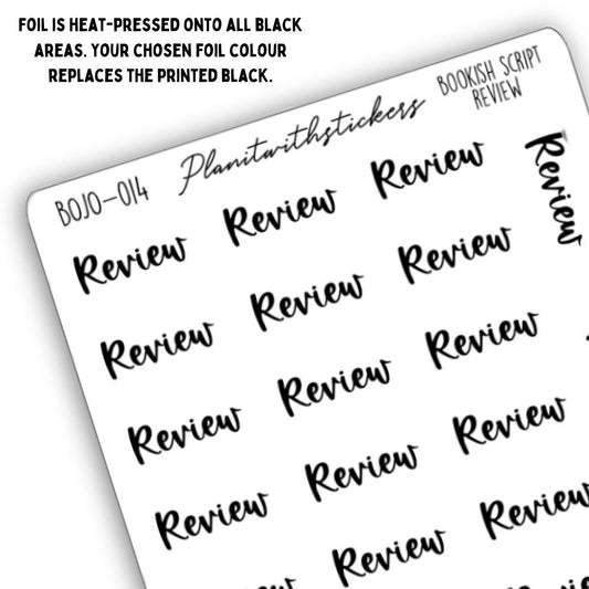 Review - Bookish Script Stickers