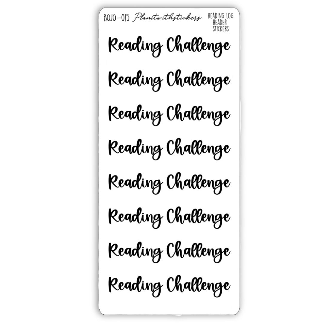 Reading Challenge Script - Bookish Script Stickers