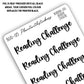 Reading Challenge Script - Bookish Script Stickers