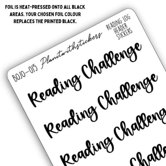 Reading Challenge Script - Bookish Script Stickers