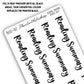 Reading Summary - Bookish Script Stickers