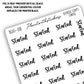 Started - Bookish Script Stickers