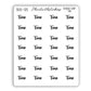 Time - Bookish Script Stickers