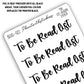 To Be Read list - Bookish Script Stickers