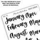 Monthly Header Script Stickers