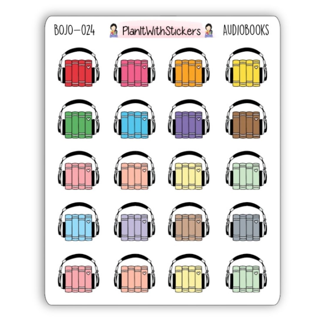 Audiobook Reading Stickers Book Stickers Reading Stickers