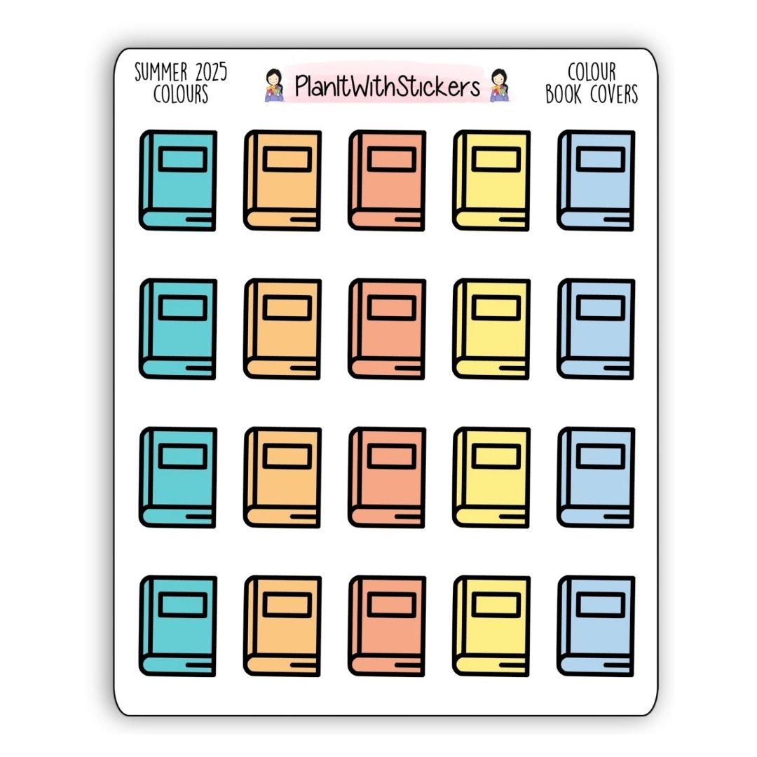 Book Cover Icon Stickers – Summer 2025 Collection