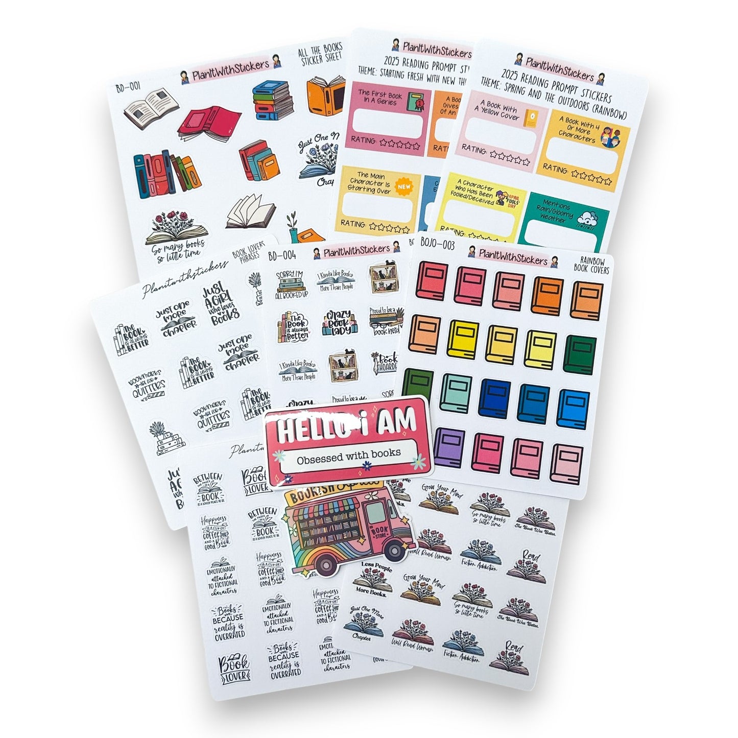 Book Lovers Bookish Fun Sticker Bundle