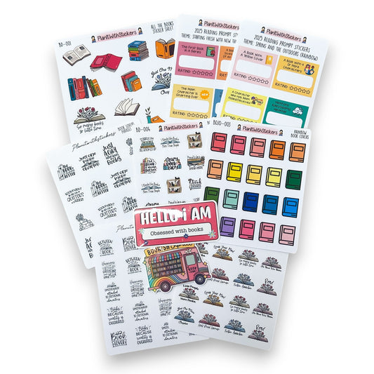 Book Lovers Bookish Fun Sticker Bundle