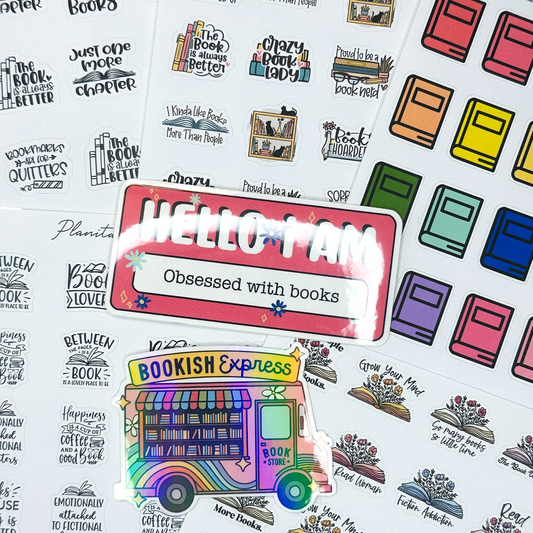 Book Lovers Bookish Fun Sticker Bundle