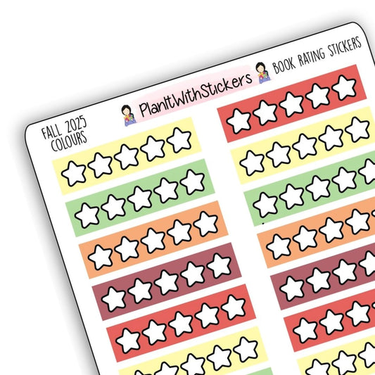 Stars Rating Stickers - Fall Bookish Collection