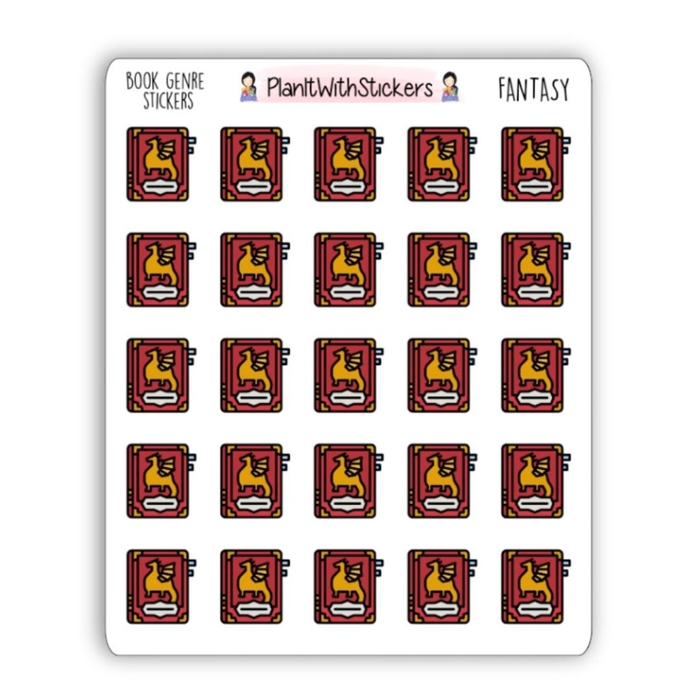 Fantasy Book Genre Icon Stickers – PlanItWithStickers