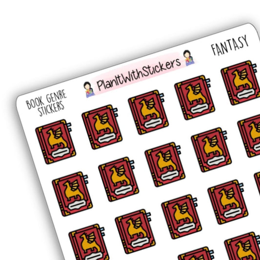 Fantasy Book Genre Icon Sticker