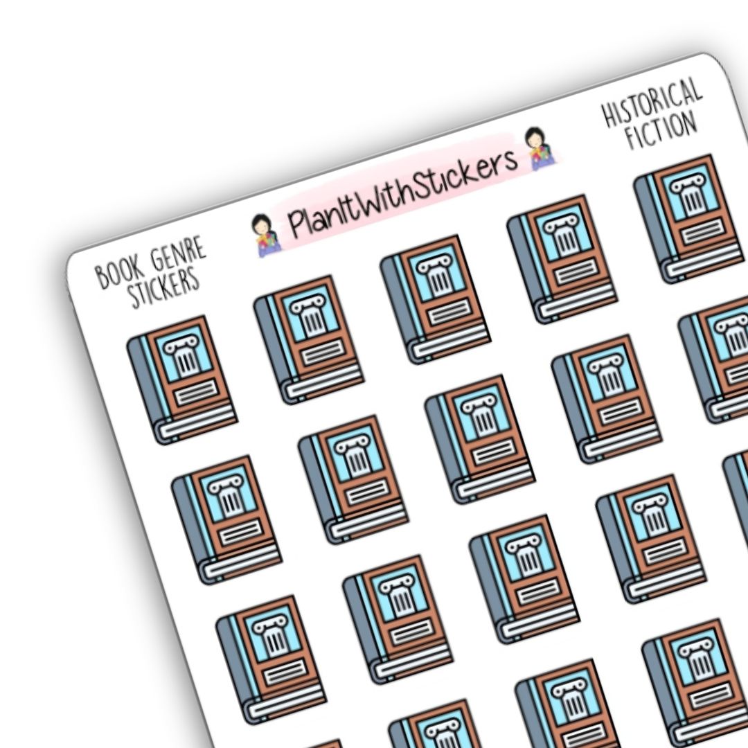 Historical Fiction Book Genre Icon Sticker