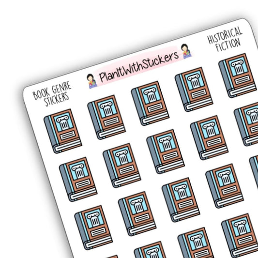 Historical Fiction Book Genre Icon Sticker