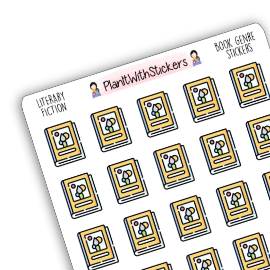 Literary Fiction Book Genre Icon Sticker
