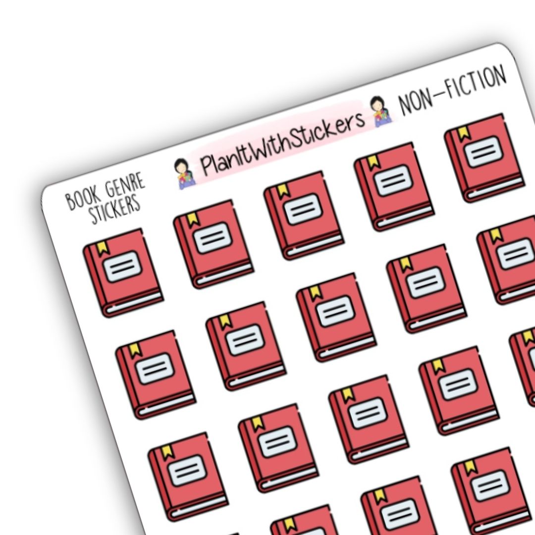 Non-Fiction Book Genre Icon Stickers – PlanItWithStickers