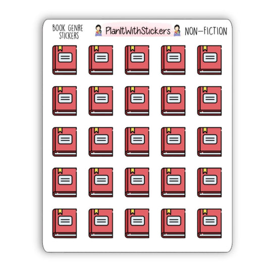 Non-Fiction Book Genre Icon Sticker