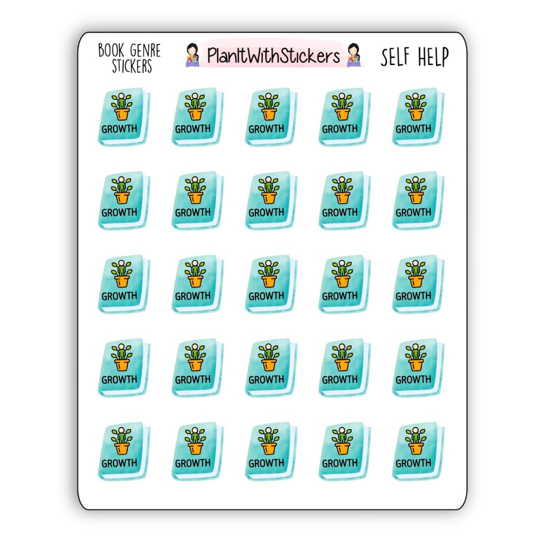 Self Help Book Genre Icon Sticker