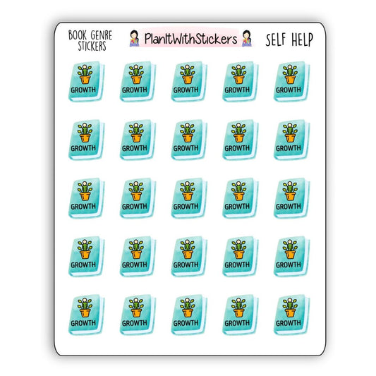 Self Help Book Genre Icon Sticker