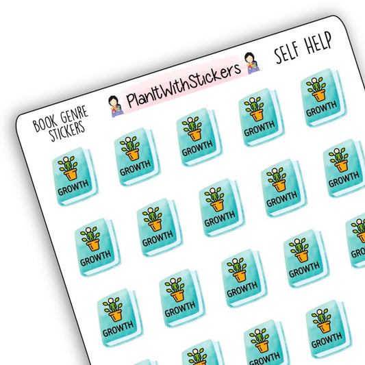 Self Help Book Genre Icon Sticker