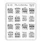 Book Lovers Quote and Phrases Sticker Sheet - VERSION 9