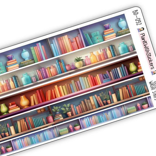 Books & Glassware Bookshelf Long Washi Strips