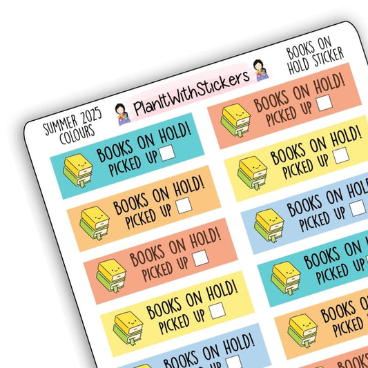 Library Books On Hold Stickers – Summer 2025 Collection