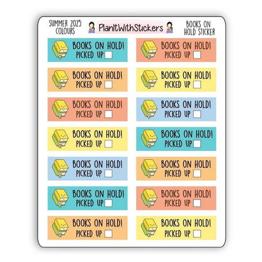 Library Books On Hold Stickers – Summer 2025 Collection