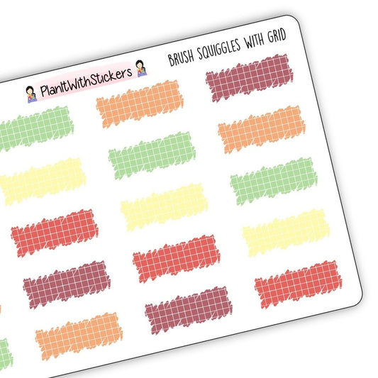 Brush Squiggles with Grid - Fall 2024 Colours