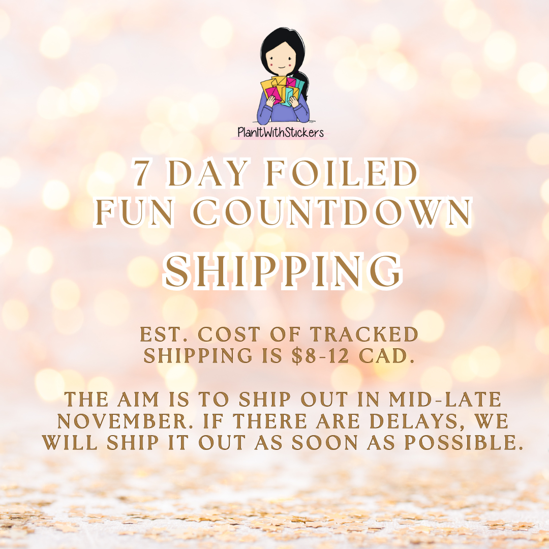 7 Day Foiled Fun Countdown Bundle/Advent - 2024 (No discounts, Read description!)