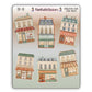 Cobblestone Book Store Front Deco Stickers