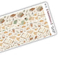 Coffee and Books Long Washi Strips