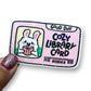 Cozy Library Card Reader Bunny Holographic Diecut