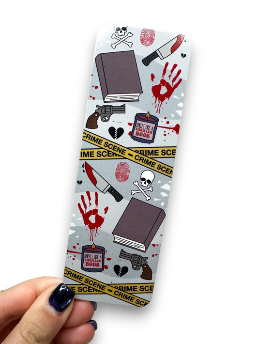 Crime Scene Thriller Genre Bookmark