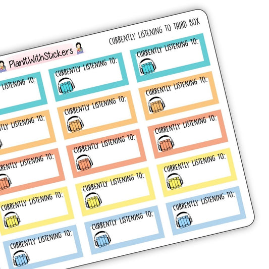 Currently Listening To (Audiobook) Box Stickers – Summer 2025 Collection
