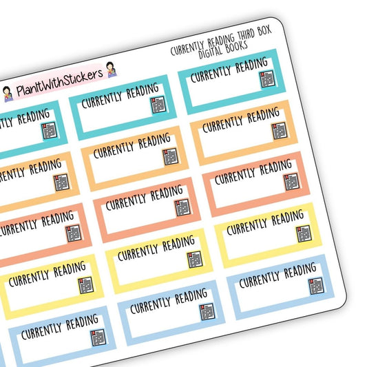 Currently Reading (Digital Book) Stickers – Summer 2025 Collection