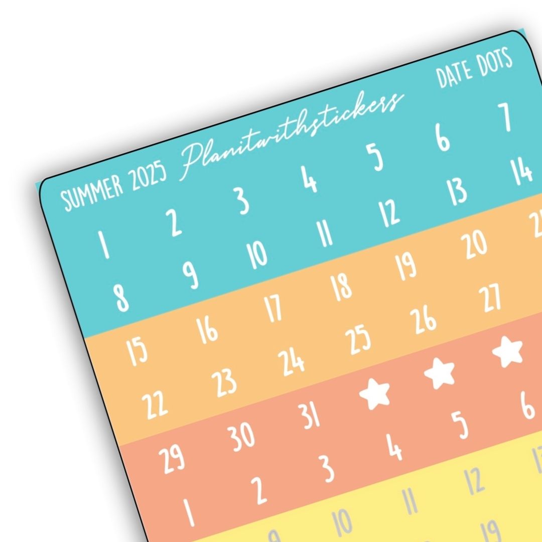 Date Dots - Summer 2025 Colours