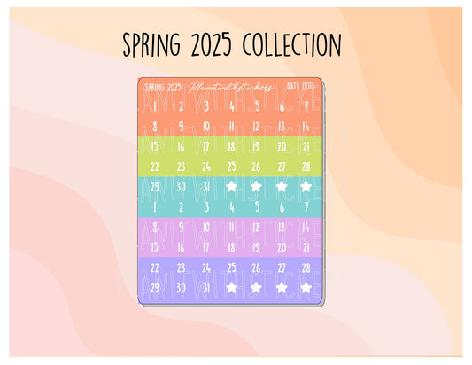 Date Dots - Spring 2025 Colours