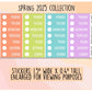Date Headers - Spring 2025 Colours