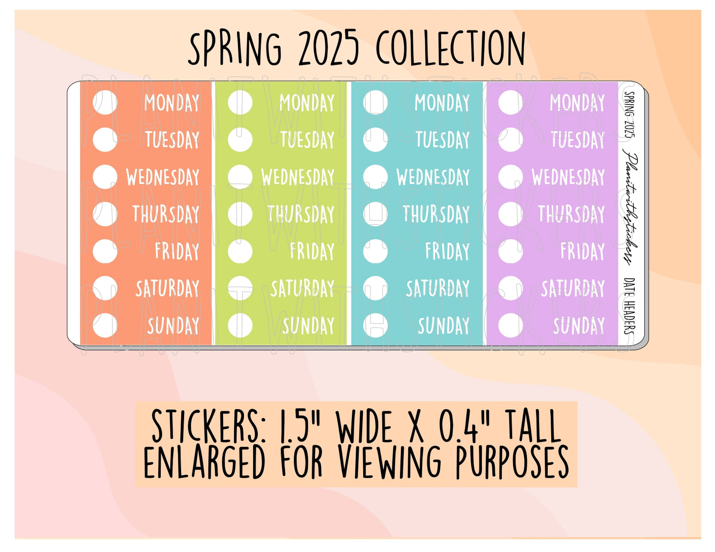 Date Headers - Spring 2025 Colours