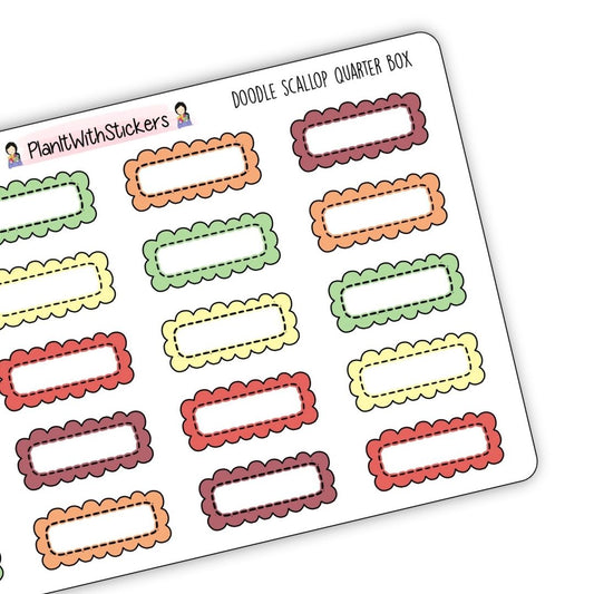 Doodle Half Box Planner Stickers – Fall 2025 Collection