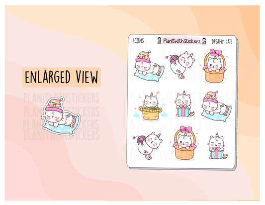 Dreamy Unicorn Cat Deco Stickers