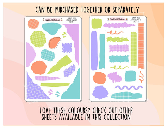 The Journaling Bundle - Spring 2025 Colour Palette - 6 sheets