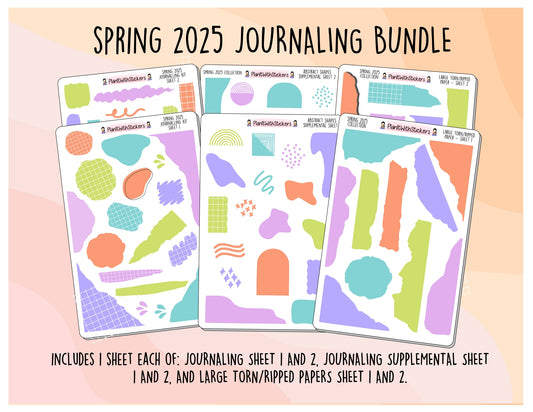 The Journaling Bundle - Spring 2025 Colour Palette - 6 sheets