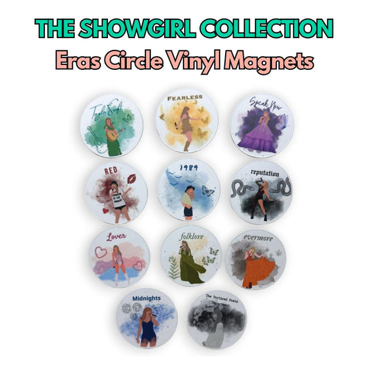 Eras Circle Vinyl Magnets - The Showgirl Collection (11 Eras Available)