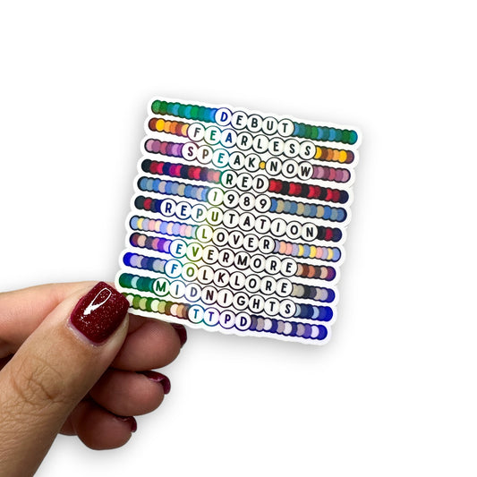 Eras Friendship Bracelet Vinyl Sticker – The Showgirl Collection