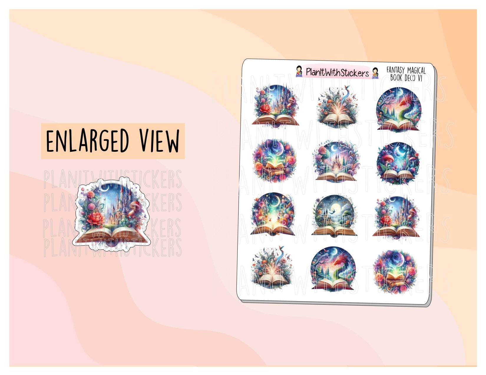 Fantasy Magical Book Deco Stickers - Version 1 – PlanItWithStickers