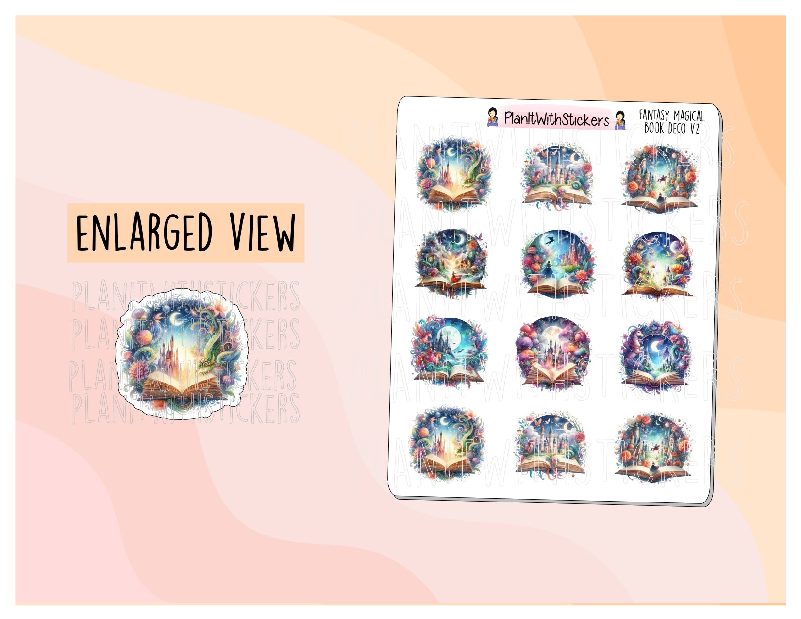 Fantasy Magical Book Deco Stickers - Version 2 – PlanItWithStickers