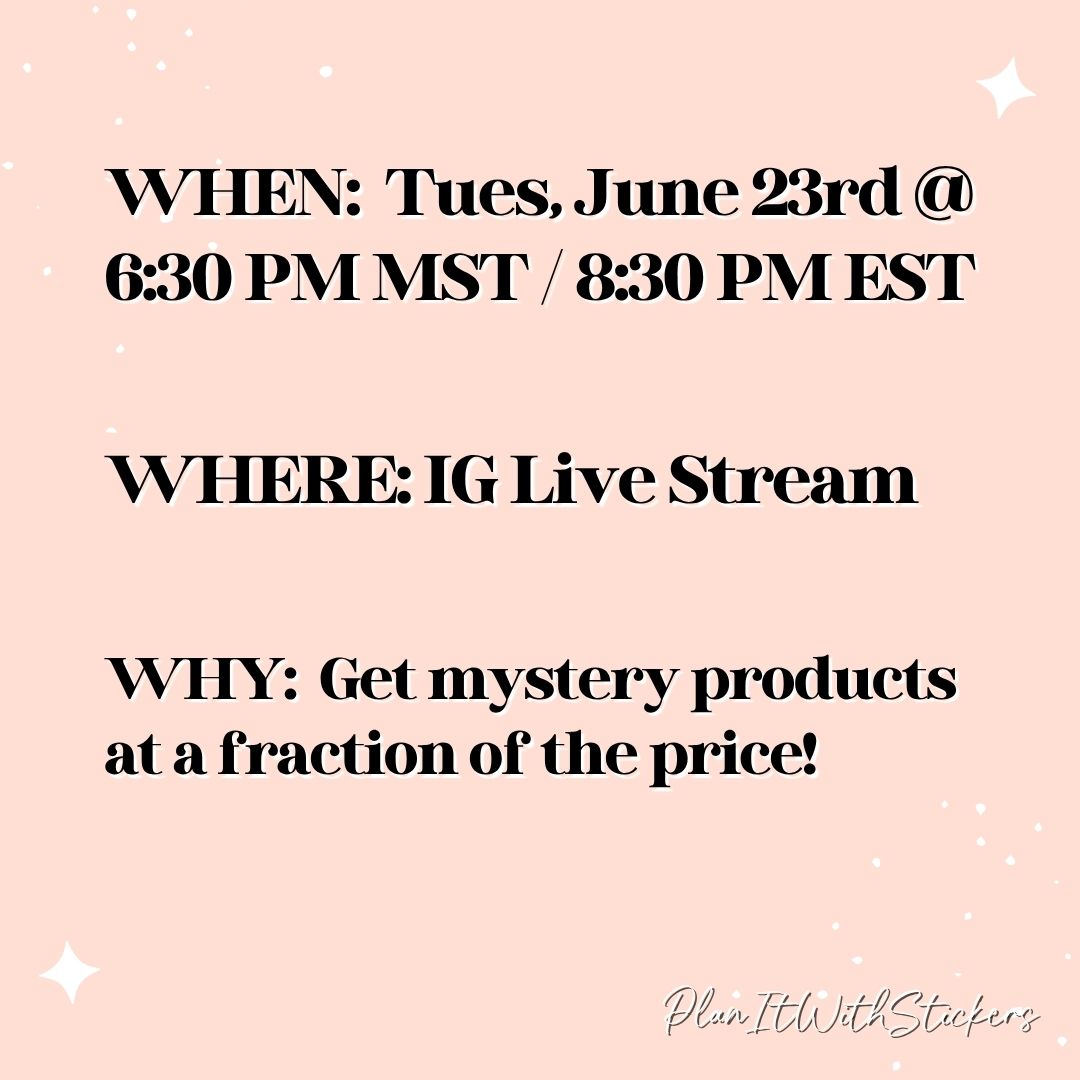 Scoop A Loot Mystery Prizes - LIVE SHOW - Instagram Live - June 23rd, 2026